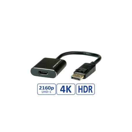 Roline adapter DisplayPort(M) na HDMI(F) v1.4, aktivni, 4K@60Hz