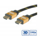 Roline GOLD HDMI kabel sa mrežom, HDMI M - HDMI M, 1.0m