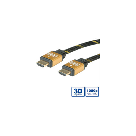 Roline GOLD HDMI kabel sa mrežom, HDMI M - HDMI M, 1.0m