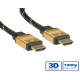 Roline GOLD HDMI kabel sa mrežom, HDMI M - HDMI M, 10m