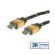 Roline GOLD HDMI kabel sa mrežom, HDMI M - HDMI M, 15m