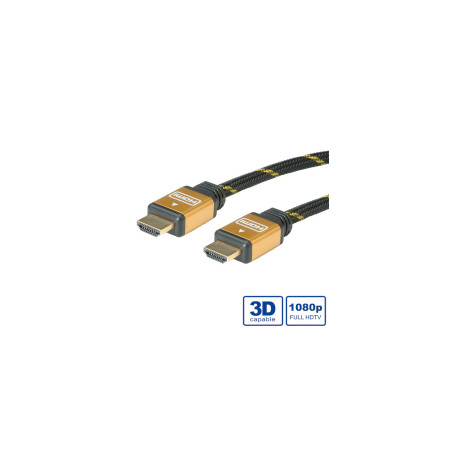 Roline GOLD HDMI kabel sa mrežom, HDMI M - HDMI M, 2.0m