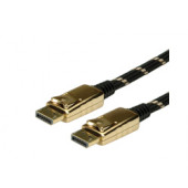 Roline GOLD DisplayPort kabel v1.2, DP-DP M/M, 1.0m, crno/zlatni