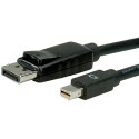 Roline VALUE DisplayPort kabel, DP - Mini DP, M/M, 1.0m, crni