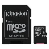 Kingston 64GB micSDXC Canvas Select Plus 100R A1 C10 Card + ADP EAN: 740617298697