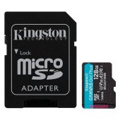 Kingston 128GB microSDXC Canvas Go Plus 170R A2 U3 V30 Card + ADP EAN: 740617301182