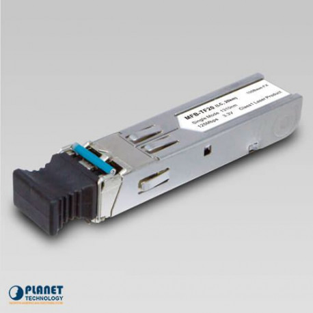 Planet Industrial 100Mbps SFP (LC, SM)-20km fiber module (-40 to 75C)