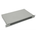 NFO Patch Panel 1U 19" - 24x SC Duplex, Slide-out on rails, 2 trays