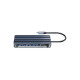 Priključna postaja USB-C, 8 in 1, 3x USB 3.0, HDMI, RJ45, PD 100W, čitalec kartic, ORICO