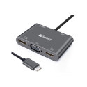 Sandberg USB-C Dock 2xHDMI 1xVGA USB PD