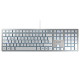 Tipkovnica Cherry KC 6000 Slim, srebrna, USB, UK SLO g.