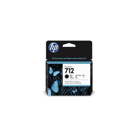 Tinta HP 3ED71A 712 black Design jet T630/T650/T230/T250/T650 80ml