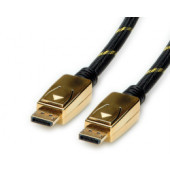 Roline GOLD DisplayPort kabel v1.4, DP-DP M/M, 3.0m, crno/zlatni