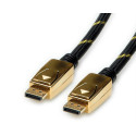 Roline GOLD DisplayPort kabel v1.4, DP-DP M/M, 3.0m, crno/zlatni