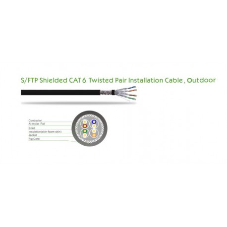 NaviaTec Cat6 Outdoor S FTP CU AWG23 100m Ring