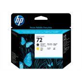 HP 72 Printhead black matte and yellow