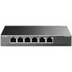 4-port 10/100Mbps Unmanaged PoE+ Switch with 2 10/100Mbps uplink ports, meta case, desktop mount, 4