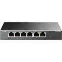 4-port 10/100Mbps Unmanaged PoE+ Switch with 2 10/100Mbps uplink ports, meta case, desktop mount, 4