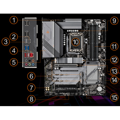 GIGABYTE Main Board Desktop B760 GAMING X DDR4