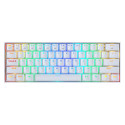 KEYBOARD - REDRAGON DRACONIC K530RGB PRO BT/WIRED MECHANICAL WHITE BROWN SWITCH