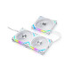 Ventilator za ohišje Lian Li UNI FAN SL120 V2 RGB PWM 120mm, 3 Pack + kontroler, bel