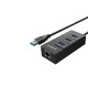 Priključna postaja USB 3.0, 3x USB-A, RJ45 Ethernet, črna, ORICO HR01-U3