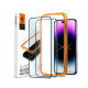 Spigen tR Align Master, zaštitno staklo za ekran telefona, 2 kom, crno + okvir za instalaciju - iPhone 14 Pro