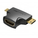 Vention 2 in 1 Mini HDMI and Micro HDMI Male to HDMI Female Adapter Black