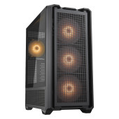 COUGAR | MX600 Black | PC Case | Mid Tower / Mesh Front Panel / 3 x 140mm + 1 x 120mm Fans / Transpa