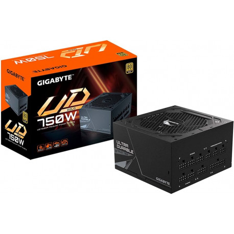 GIGABYTE UD750GM PG5 Power Supply 750W, PCIe Gen5 16Pin, Modular, 80 PLUS Gold, Japanese capacitors,