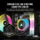 Corsair H100I Procesor Set za vodeno hlađenje 12 cm Crno