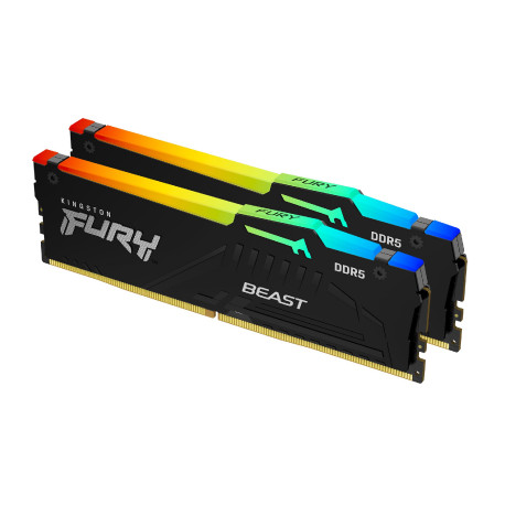 Kingston 32GB 6400MT/s DDR5 CL32 DIMM (Kit of 2) FURY Beast RGB EXPO, EAN: 740617343113