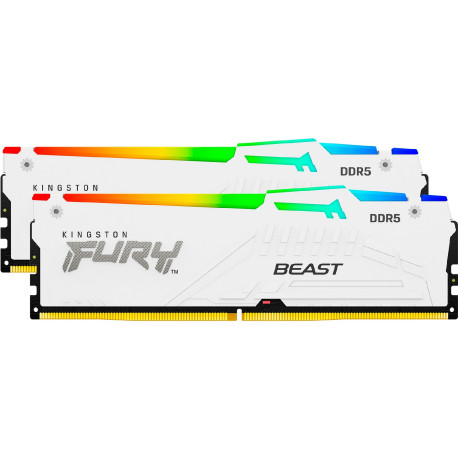 Kingston Fury Beast White RGB  64GB (2x 32 GB)  DDR5 6000 MHz