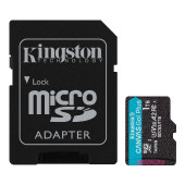 Kingston 1TB microSDXC Canvas Go Plus 170R A2 U3 V30 Card + ADP, EAN: 740617339260