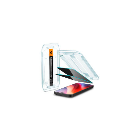 Spigen Glass tR EZ Fit (Privacy) 2 Pack, transparency - iPhone 16 Pro Max (AGL07908)