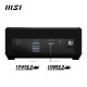 MSI Cubi N ADL-007DE Intel® N N100 4 GB DDR4-SDRAM 128 GB SSD Windows 11 Pro Mini PC Crno