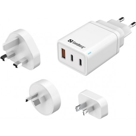 Sandberg 3in1 TravelCharger USB-C A 65W