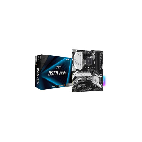 ASRock B550 PRO4, S.AM4, 4× DDR4/4133, PCIe 4.0, VGA/HDMI, ATX