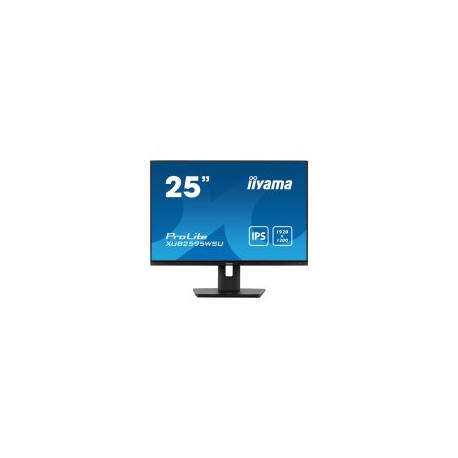 IIYAMA Monitor LED XUB2595WSU-B5 25" IPS 1920 x 1200 16:10 300 cd/m² 4ms VGA HDMI DP USB Hub height,