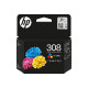 HP 308 Tri-color Original Ink Cartridge