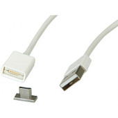 Roline USB2.0 magnetski kabel TIP A(M) na Micro B(M), 1.0m, bijeli