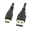 Roline USB3.1 kabel TIP A-C M/M, 0.5m, crni