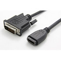 Roline VALUE adapter/kabel DVI-D (24+1) - HDMI, M/F, 0.15m