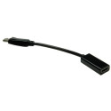 Roline VALUE adapter/kabel DisplayPort - HDMI, M/F, v1.2, 4K,  0.15m