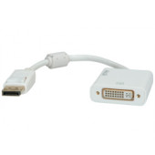 Roline adapter/kabel DisplayPort - DVI-D (24+1), M/F, 4K30, aktivni, 0.15m