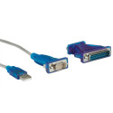 Roline VALUE pretvarač USB2.0 - Serial RS232, DB9/DB25, 1.8m