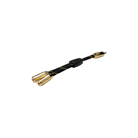 Roline GOLD adapter kabel 3.5mm Stereo, 1×M - 2×F, 0.15m