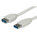 Roline VALUE USB3.0 kabel TIP A-A M/F, 1.8m, bijeli (produžni)