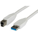 Roline VALUE USB3.0 kabel TIP A-B M/M, 3.0m, bijeli