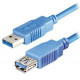 Transmedia USB 3.0 type A plug - USB type A jack 1m